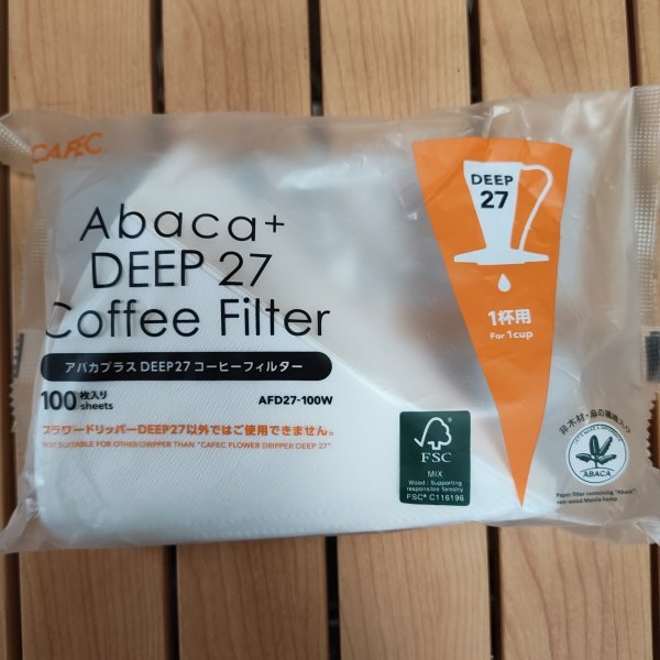 画像1: 【CAFEC】【フラワードリッパーDEEP27専用】アバカプラス DEEP27コーヒーフィルター ＜一杯用＞（100枚入り） (1)