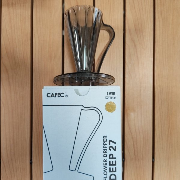 画像1: 【CAFEC】フラワードリッパーDEEP27 〈1杯用〉クリアブラック ---納期1週間ほど頂きます--- (1)